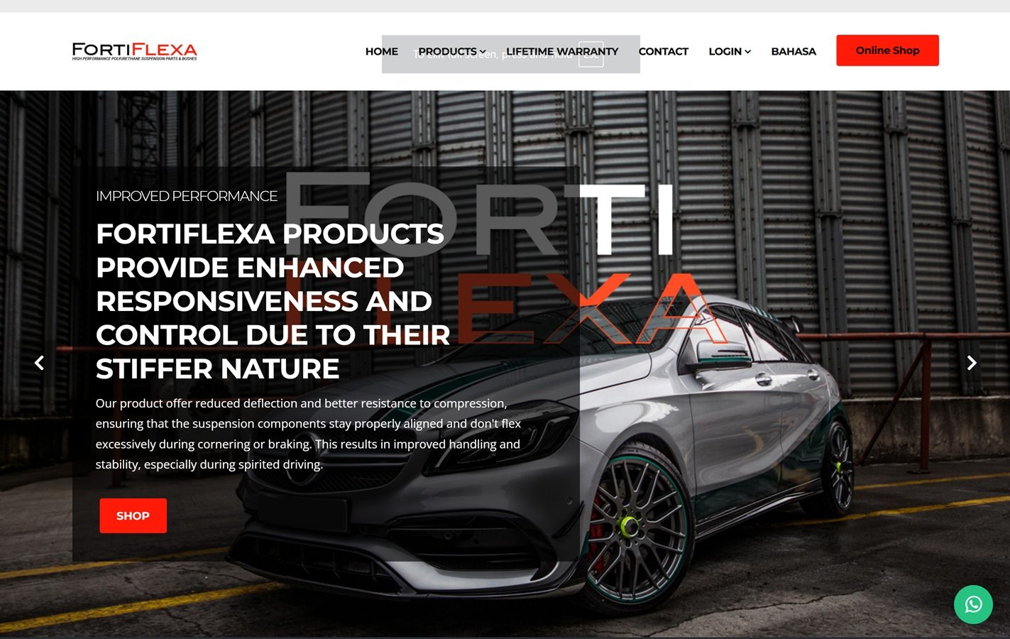 Fortiflexa website screenshot — homepage