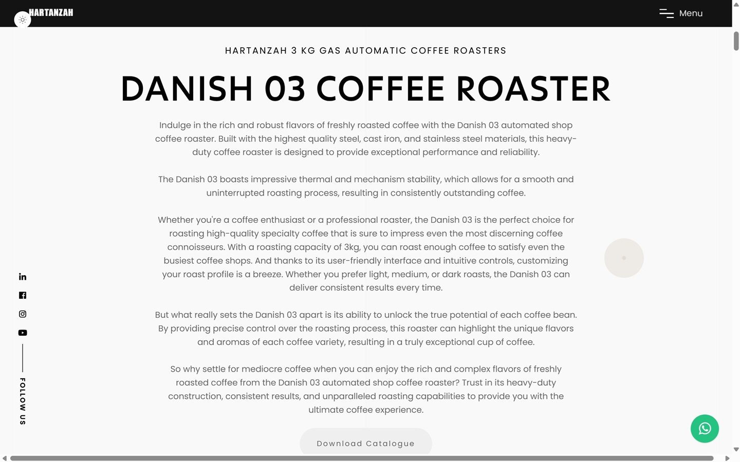 Hartanzah website screenshot — product page